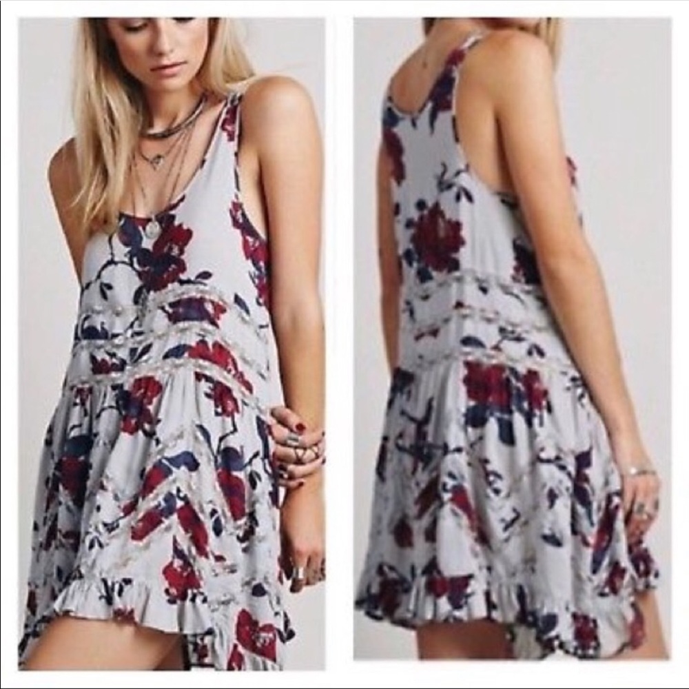 Free People Intimately Voile & Lace Trapeze Dress - Picture 1 of 8
